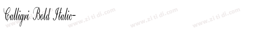 Calligri Bold Italic字体转换
